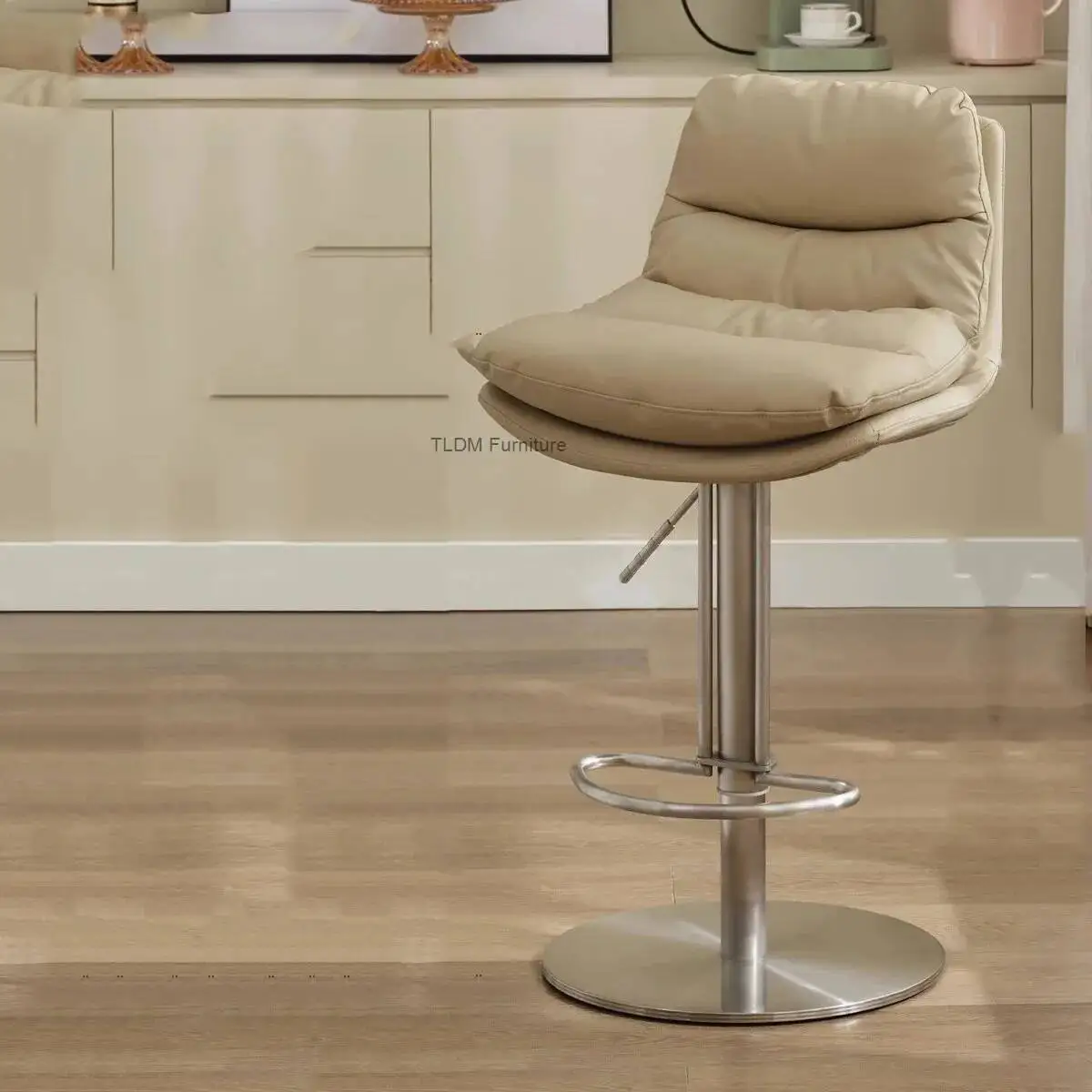 

Metal Soft Bar Chairs Comfortable Modern Height Design Living Room Accent Bar Chairs Balcony Leather Cadeira Unique Furniture