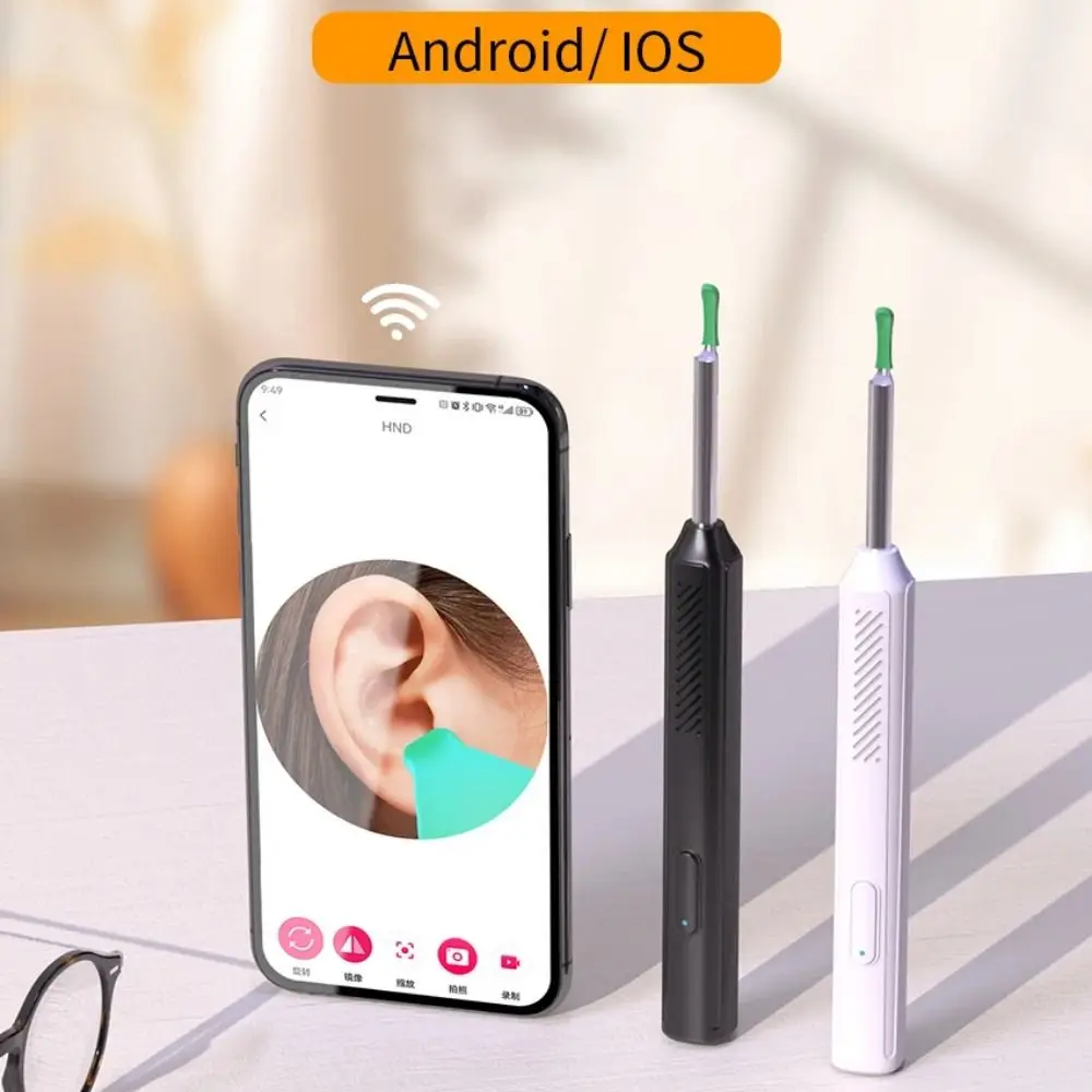 Smart Visual Ear Cleaner Wireless WiFi HD Camera Ear Cleaner Full Set USB Charging LED Lights Wireless Otoscope Ear Cleaning