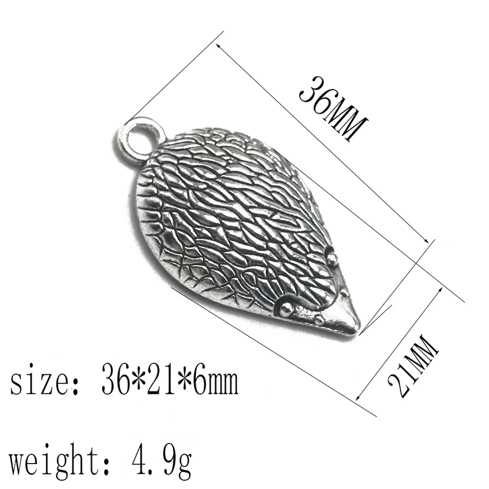 

20Pcs Alloy Pendant Charms Hedgehog Animal Silver DIY Jewelry Making Necklace Earrings Bracelet Components