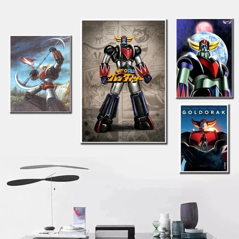 Classic Anime Cartoon Robot Goldorak Image Canvas Art HD Poster And Printing Children's Room Living Room Home Decoration