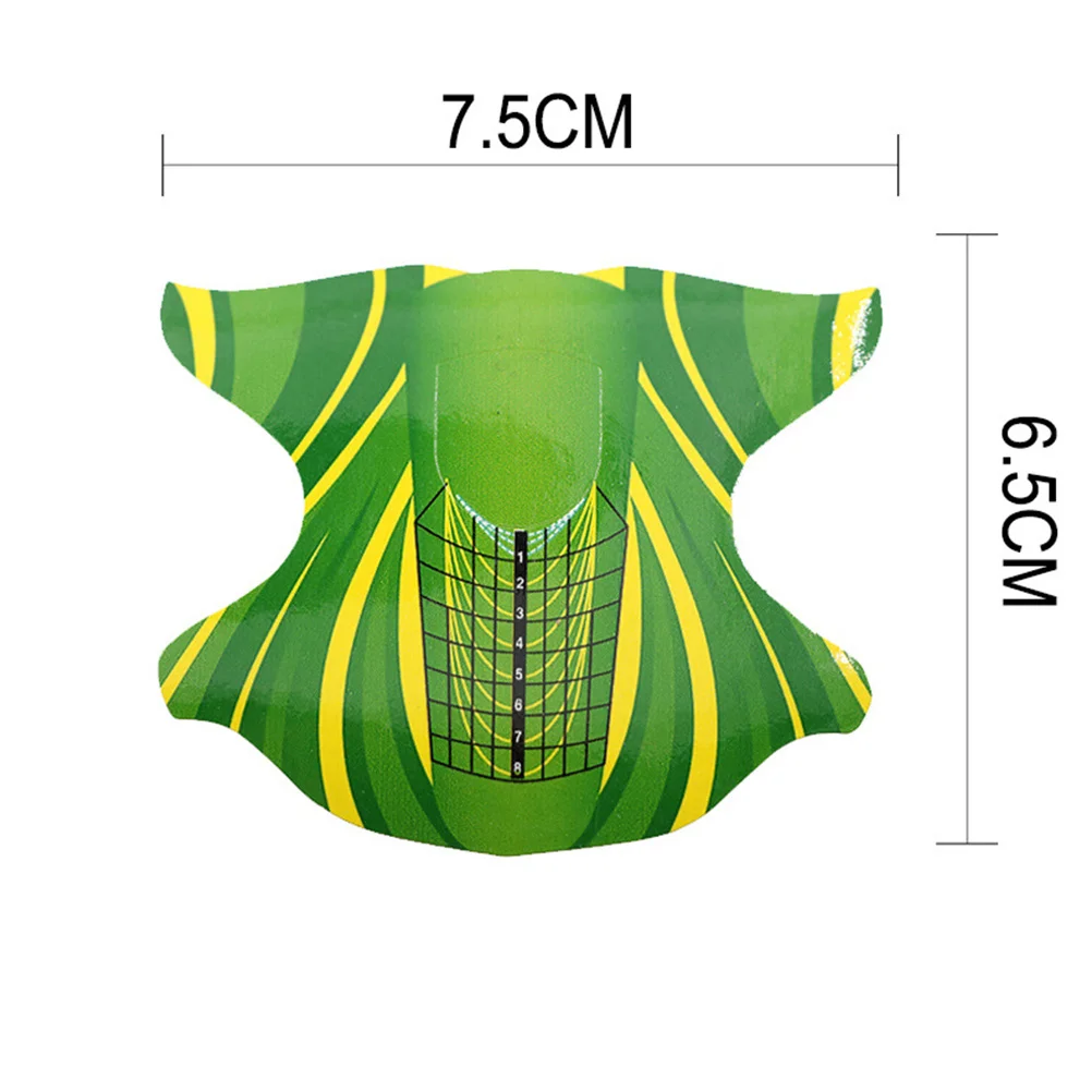 

100Pcs Nail Forms for Uv Gel Extensions Full Range Sizes with Numbers Nail Art Guide Sticker Professional Salon Tool Accessories