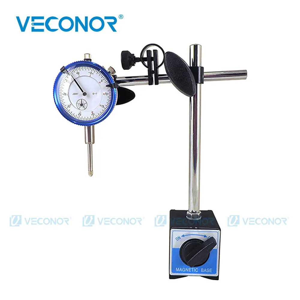 

0-1" Dial Indicator with Magnetic Base Stand Micrometer Measuring Tool Dial Gauge Magnetic Holder for Setting Table Saw blades