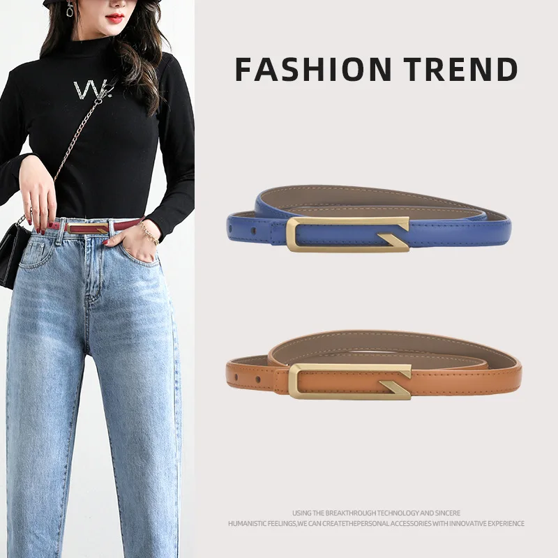 

New waist belt women's genuine leather belt fashionable Korean style versatile decoration with jeans belt