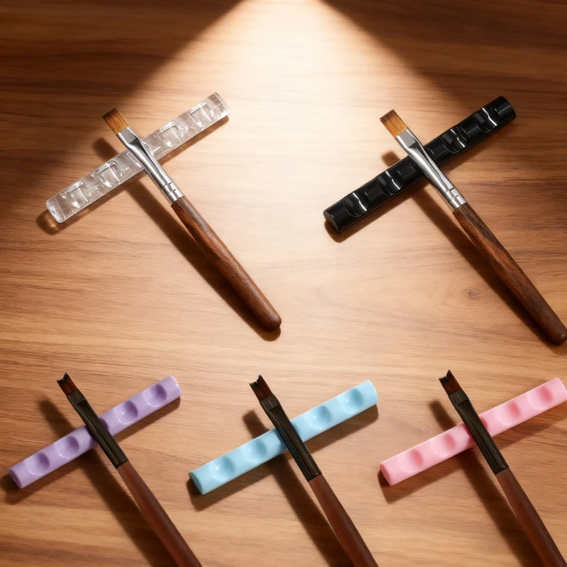 5-Slot-Nagelkunst-Stifthalter aus Acryl – Ständer mit mehreren Steckplätzen für Gelpinsel, Salon- und Heim-Nagelkunst-Zubehör-Display, Pinsel-Organizer