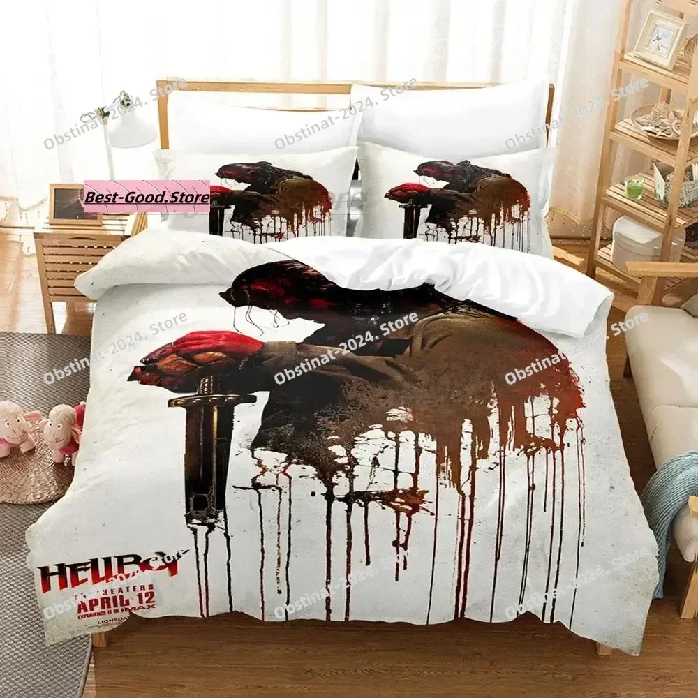 The Film Hell Boy Bedding Set Single Twin Full Queen King Size Bed Set Aldult Kid Bedroom Duvetcover Sets 3D Print 2022