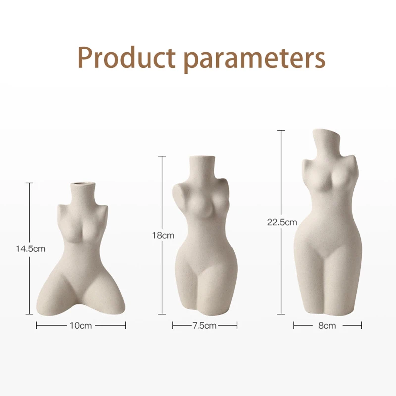 Human Body Styling Art Vase Silent Wind Ceramic