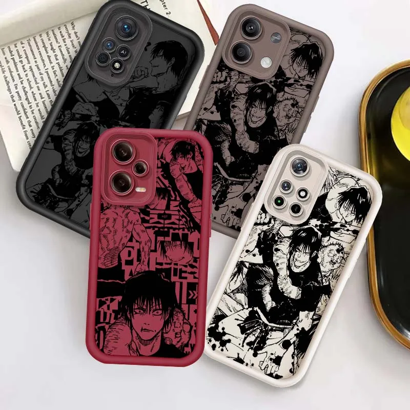 

Jujutsu Kaisen Toji Cool For Xiaomi Redmi Note 14 13 13R 12 12R 11 11E 11T 11S Pro Plus 5G Eye Ladder Cover Phone Case
