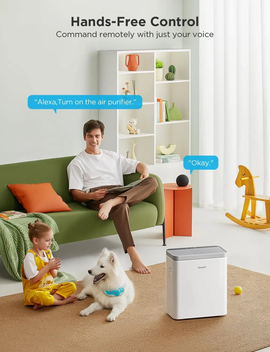 Smart Air Purifier for Large Rooms up to 1046 ft², PM2.5 Monitor, App & Alexa Control, Filters Pet Hair and Smoke