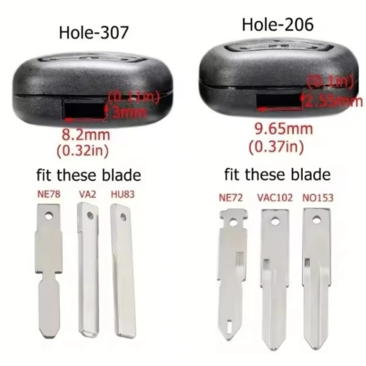 2-Tasten NE72/HU83/VA2 Klinge Fernbedienung Autoschlüssel Gehäuse Ersatz für Peugeot 206 207 307 408 607 für Citroen C1 C2 C3 C4 – Detail 6