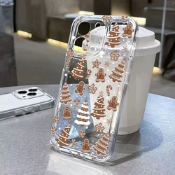 Christmas Tree Snowflakes Phone Case For iPhone 16 15 14 13 12 11 Pro Max XR XS MAX 7 8 PLUS Case Shockproof Soft Clear Cover