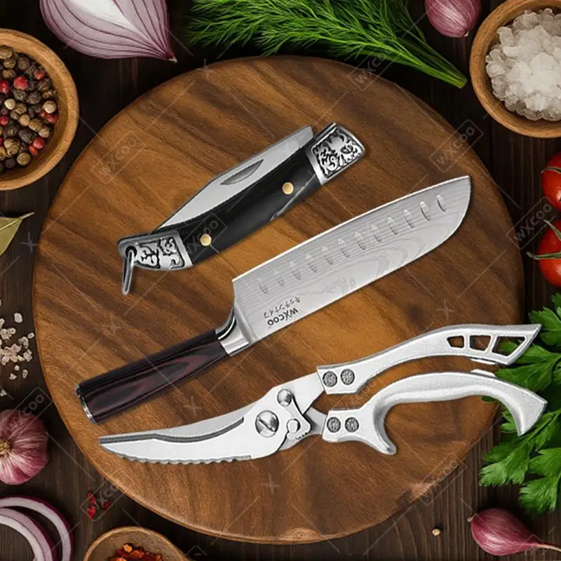 Damscus faca de cozinha de aço japonês santoku lâmina afiada faca cabo de madeira ferramentas de corte de cozinha faca de sushi cutelo de carne