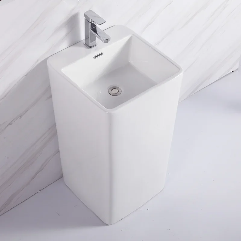 Nordic style integrated column basin