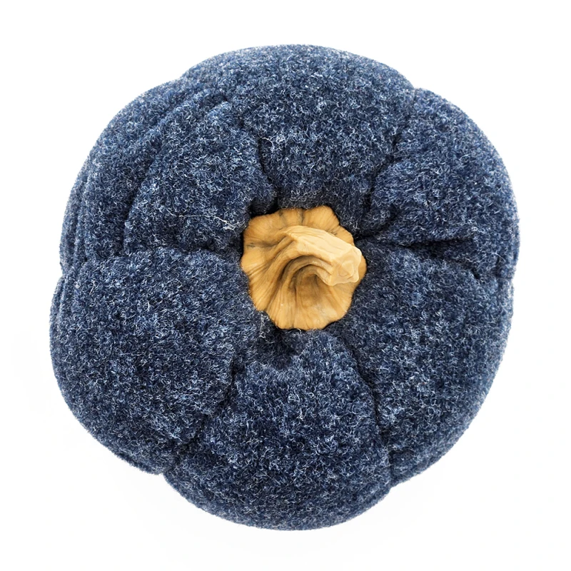 Set di 3, zucca blu scuro 7,5x7,5x5,7, decorazione ornamentale di zucca per il festival del raccolto festivo, festival autunnale e del Ringraziamento