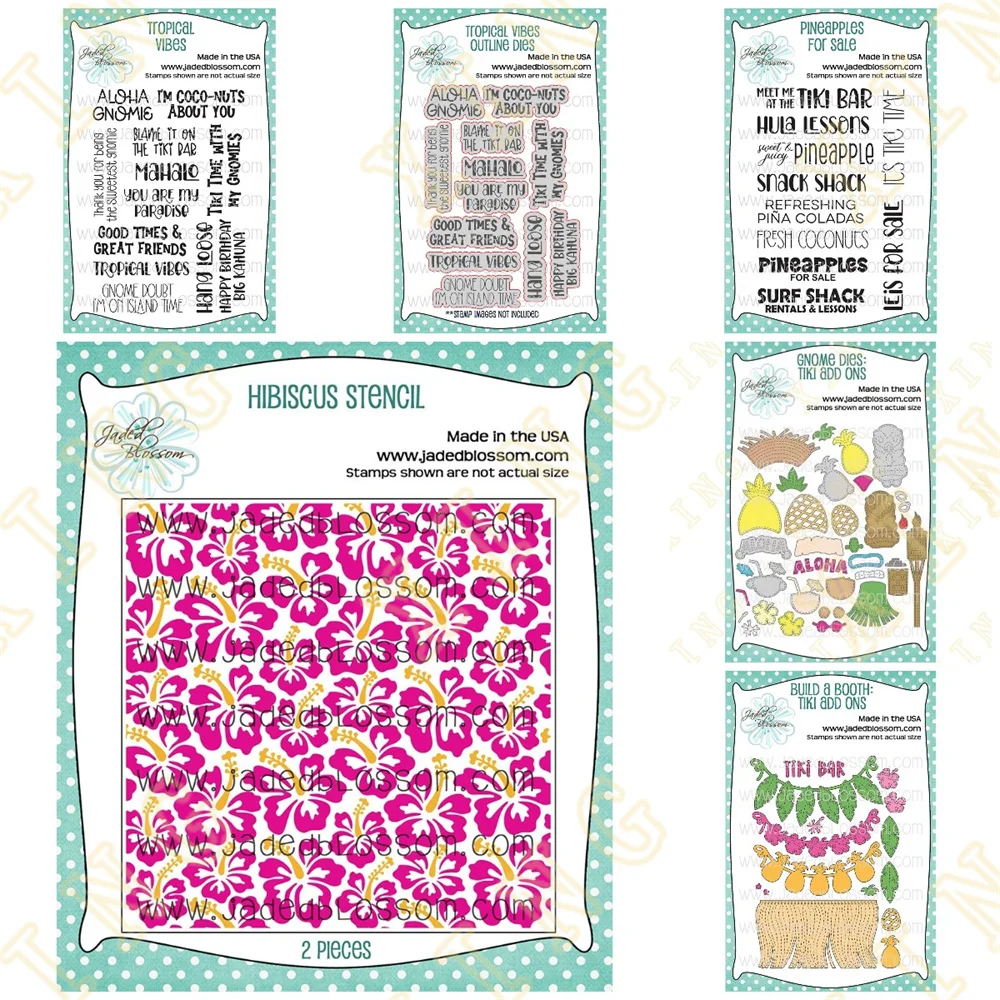 Plantilla de troqueles de corte de Metal para álbum de recortes, decoración de diario, plantilla de relieve, felicitación Diy, Gnome Tiki, Add Ons Flowers, nuevo