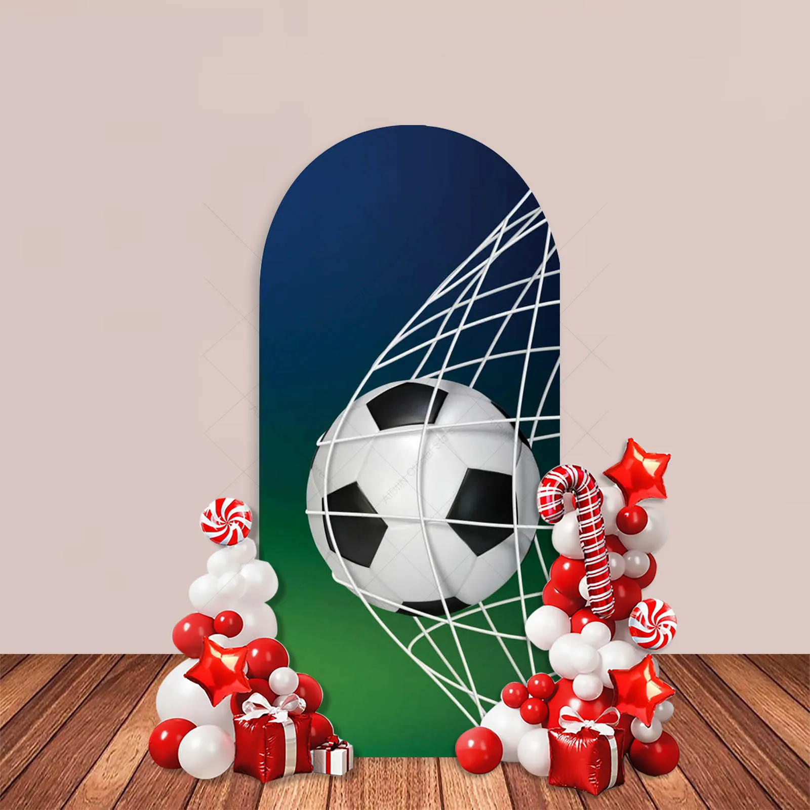 Football Birthday Arch Backdrop Decor Goal Moment Sports Stars Soccer Kids Boy Cake Smash Party Decor Photography Background