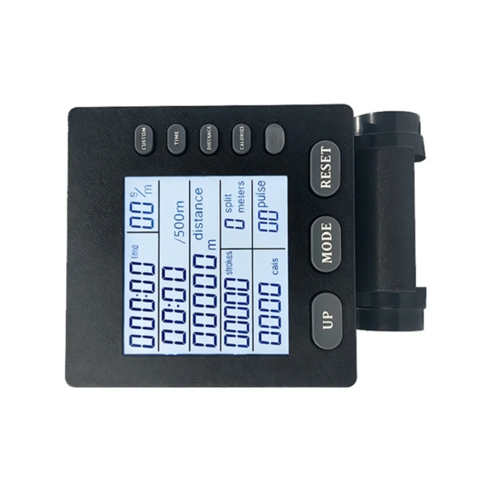 Rowing Machine LCD Console for Air Resistance Units Displaying Time Distance Strokes Calories and 167x120x125mm