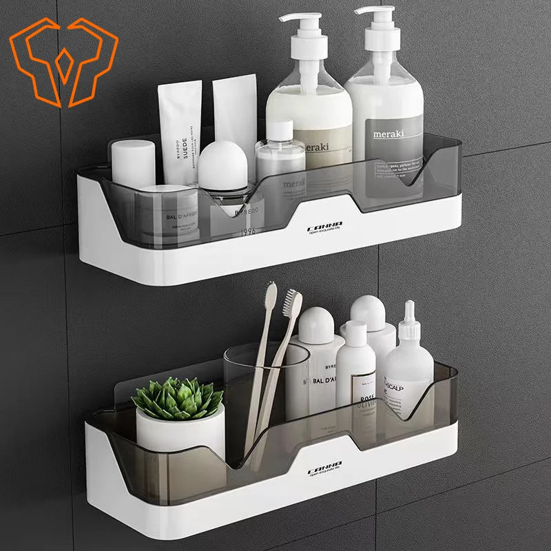 

Double Layered Thickened Bathroom Storage Rack Wall Mounted Bathroom Wall Kitchen Storage Rack Without Drilling Holes