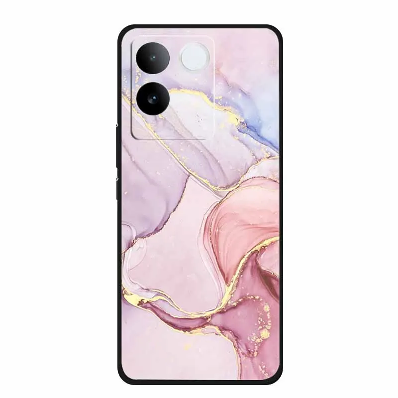 For Vivo iQOO Z7 Pro Case Marble Painted TPU Soft Silicone Phone Cover Cases for Vivo S17e 5G V2285A VivoS17E 6.78