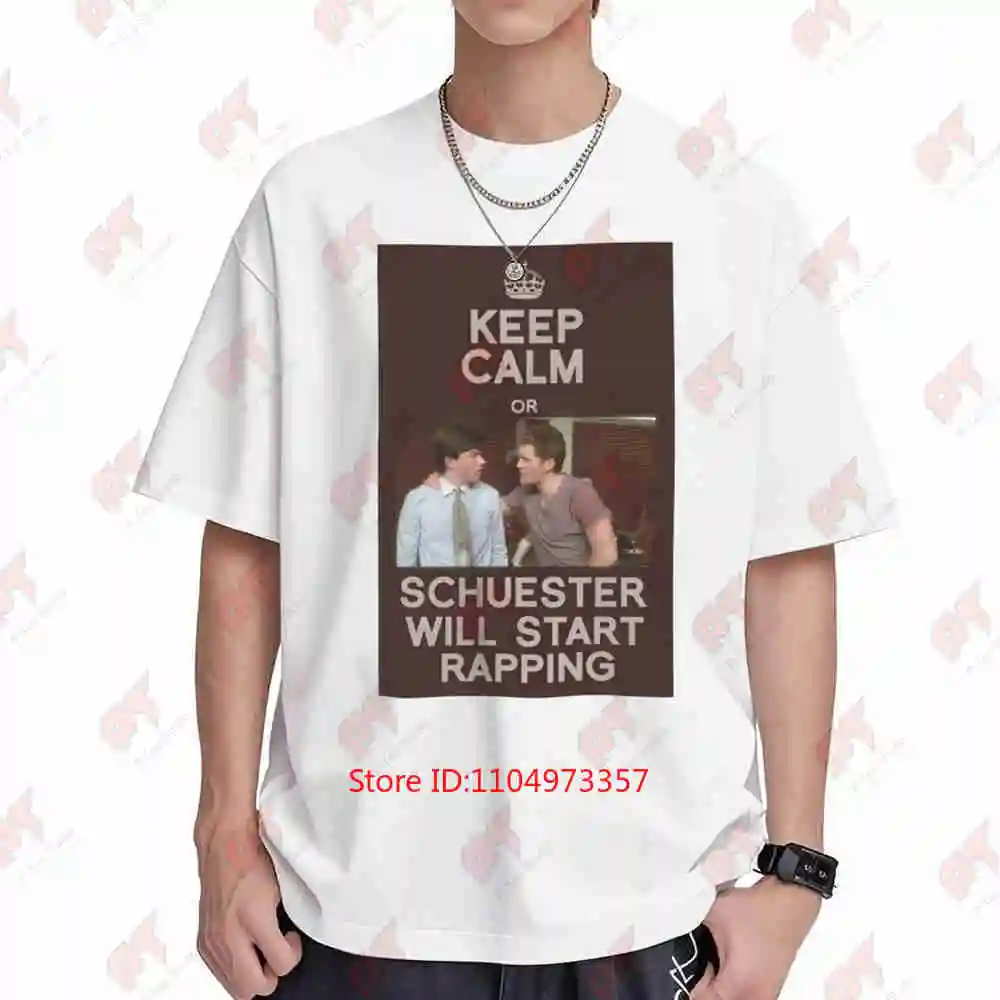 Keep Calm Or Schuester Will Start Rapping Short Sleeve Tee 100% Cotton T-Shirt