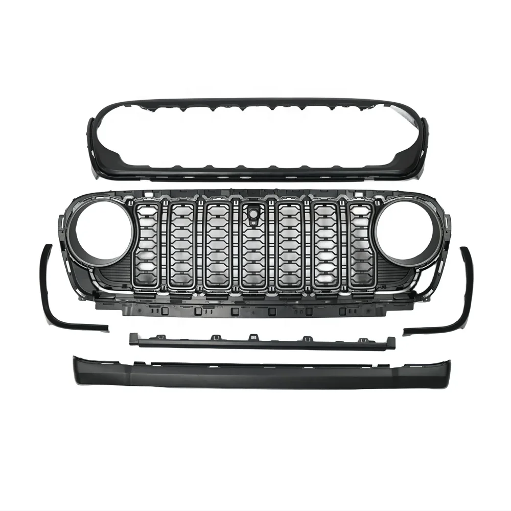 

Vehicle Spare Parts car grille for Jeep Wrangler JL 2024 front grill Gladiator JT 2018-2023 offroad accessories body kits grill