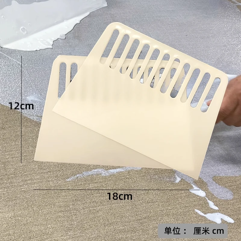 1pc Plastic Thickened Scraper 7x4.7in Large Area Textured Oil Painting Pigment Scraper Acrylic Pouring Swipe Tools