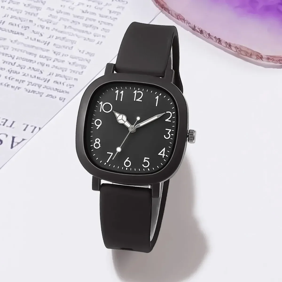 Reloj de cuarzo para mujer con superficie Digital árabe Simple a la moda, reloj deportivo de silicona para mujer