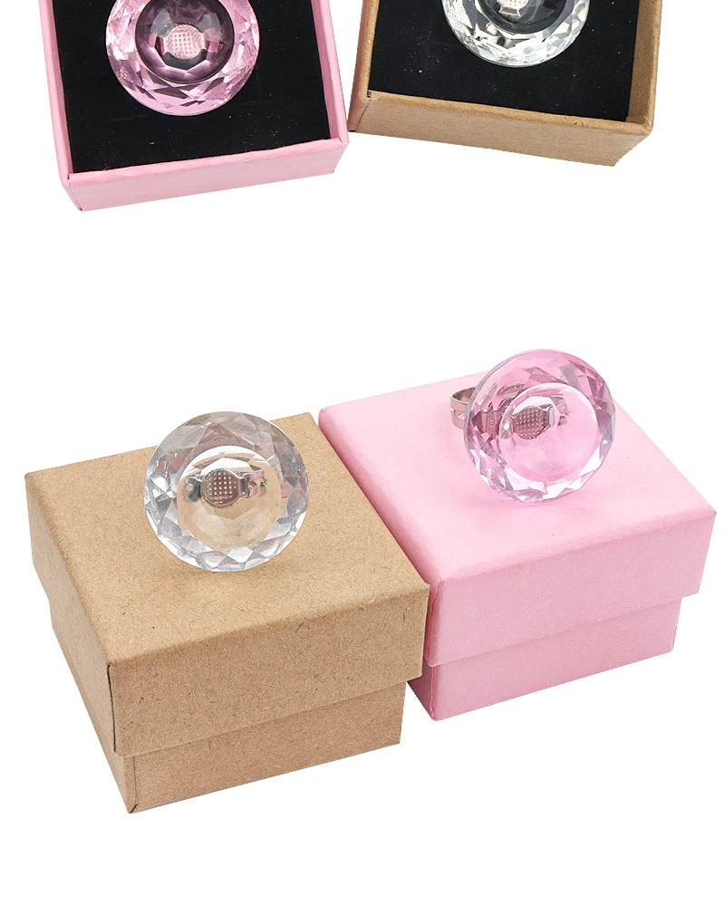 Verstellbarer Kristall-Fingerring für Wimpernkleber, Wimpernlifting-Palette, Tattoo-Pigment-Tintenhalter, Zubehör – Detail 10