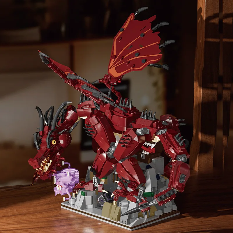 在庫あり 66122 MOC 創造性フライングドラゴンビルディングブロックレンガ組み立てモデルのおもちゃ男の子のためのクリスマスギフトセット