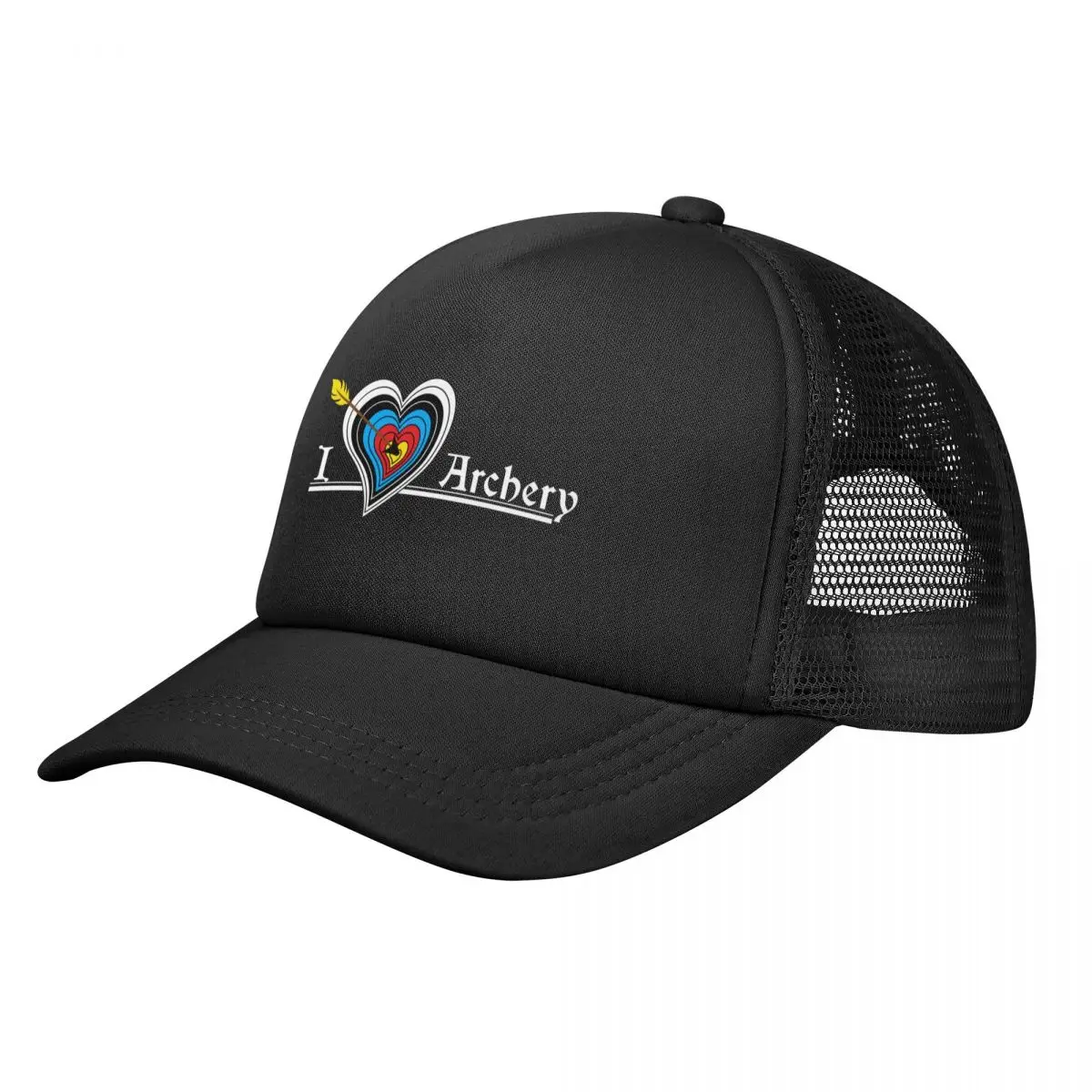 Archery Target Heart Lover Baseball Caps Mesh Hats Adjustable Outdoor Adult Caps