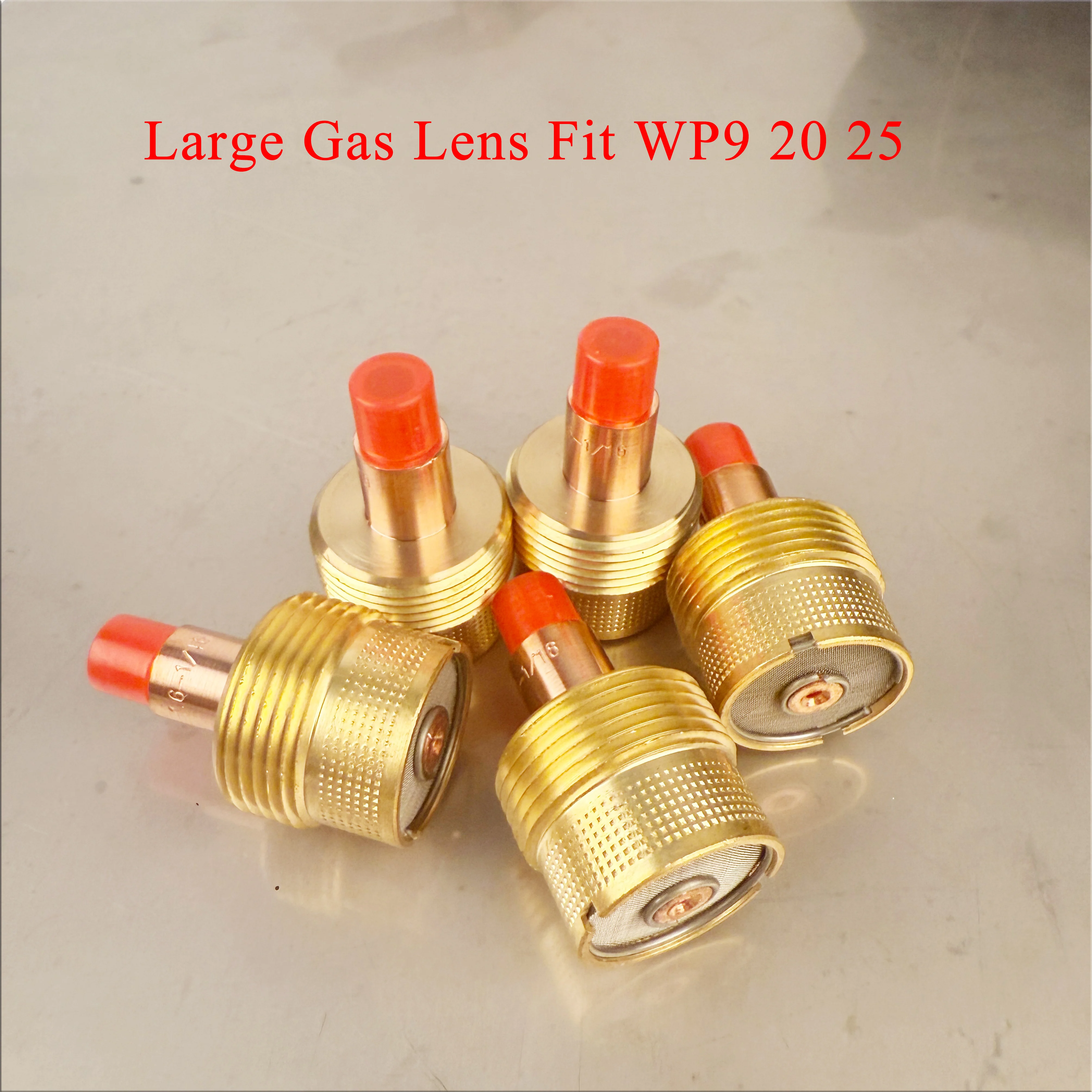 2/5Pcs 1.0/1.6/2.4/3.2mm Large Gas Lens Collet Body 45V0204S 45V116S 45V64S 995795S Fit TIG WP9/20/25 Welding Torch Accessories