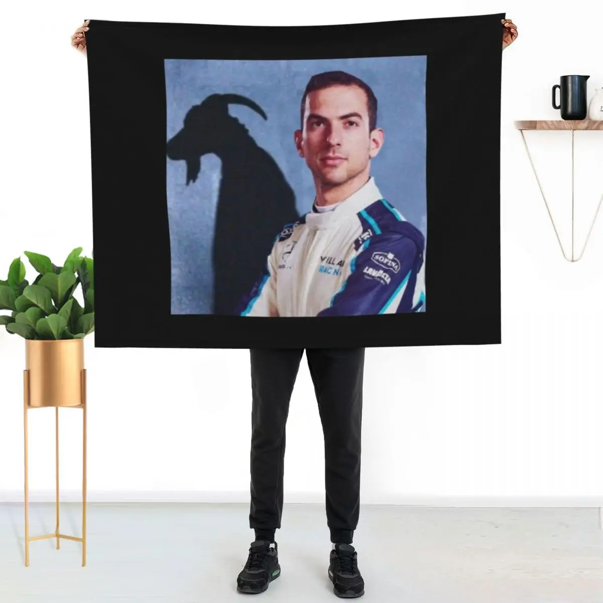 

goatifi Sticker Throw Blanket Faux Fur Soft Warm Blanket for Bed