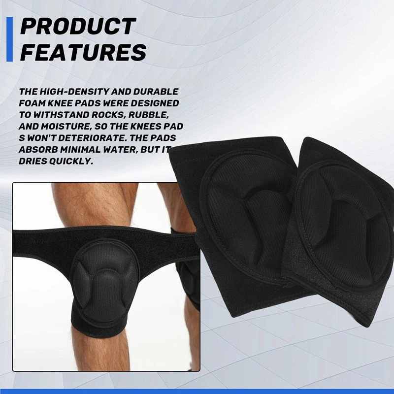 

1 Pair Nylon Knee Pads For Gardening, Cleaning, Construction Work, Flooring, Volleyball, Anti-Slip Collision