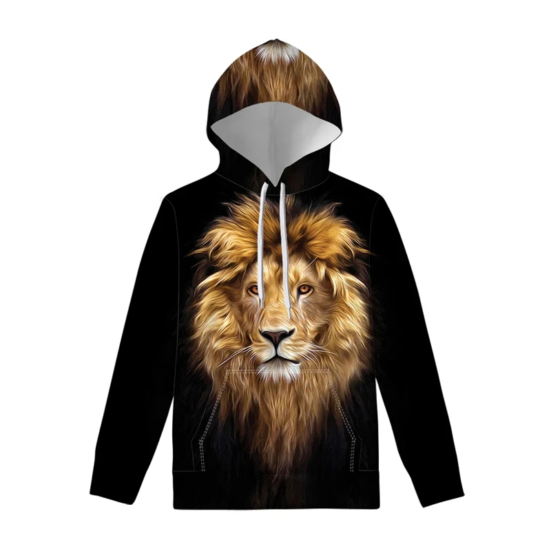 Springtime Lion Animel 3d Print Men's Hoodie Casual Oversized Pullover Fashion Popular Streetwear Trend Men Clothing Popular Top