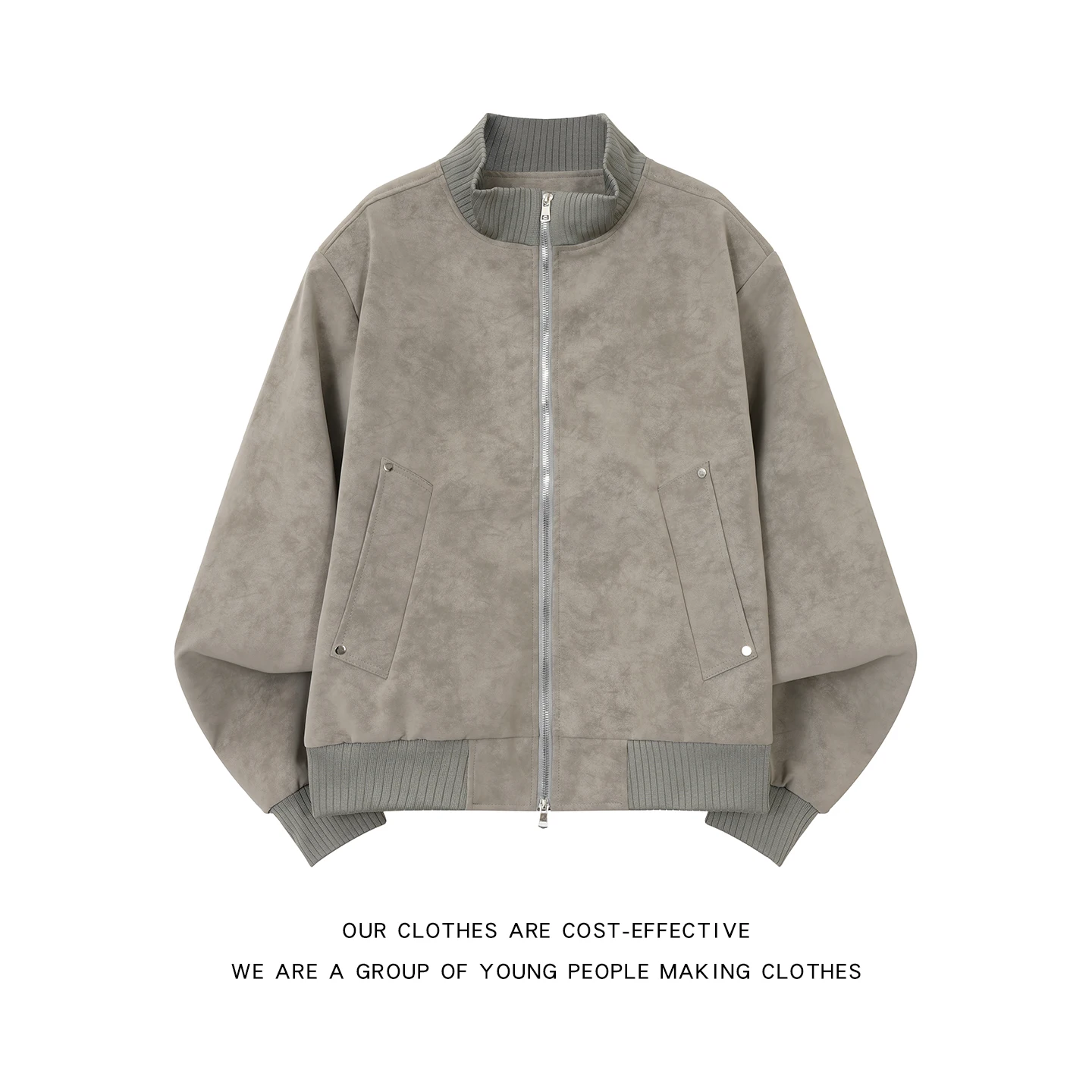 

American Sle Tie Dye Baseball Jaet Men's Stand Collar Zipper Casual Leather Coat Loose Fit Youth Faion Summer Outerwear