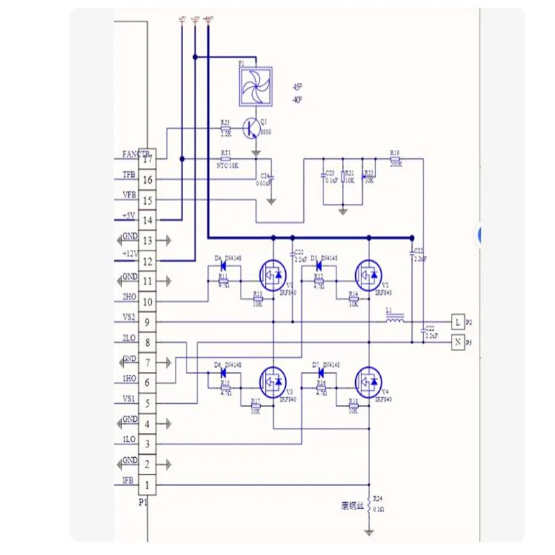 Sine Wave Inverter Driver Board, PIC16F716 + IR2110