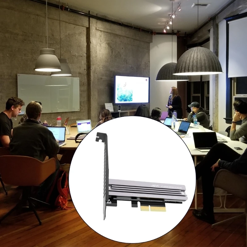 Карта адаптера PCIe M.2 для подключения твердотельного накопителя M.2 к ПК с помощью толстых кронштейнов адаптера радиатора,