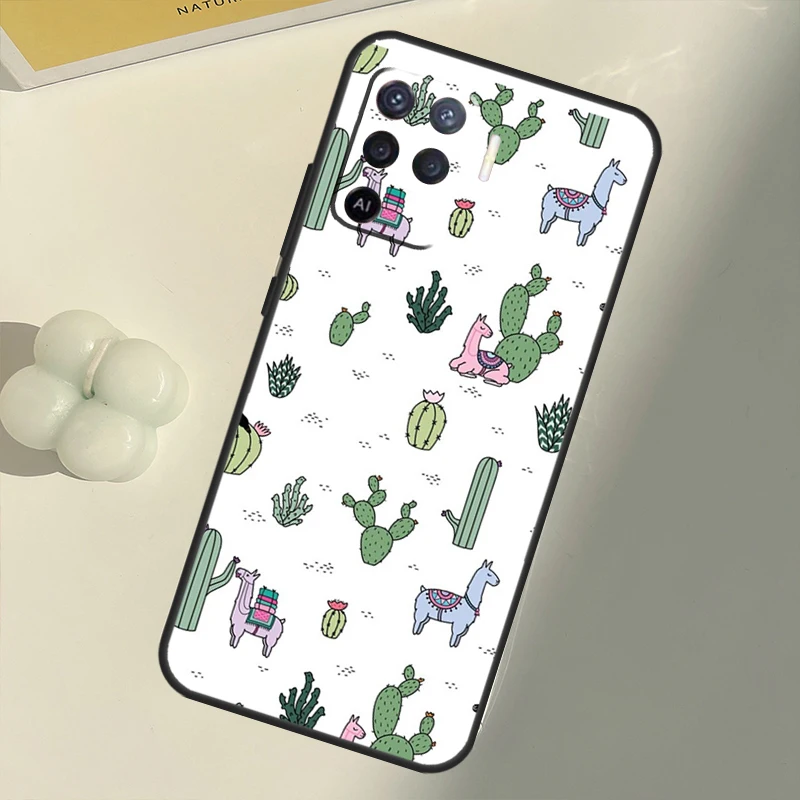 Lama Llama Alpacas Case For OPPO A74 A94 A54 A1K A15 A16 A52 A72 A83 A91 A93 A53S A5 A9 A31 A53 2020 Cover