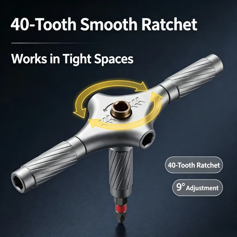 34 in 1 Magnetic Screwdriver Set Magnetic Compact and Portable Ratchet Screwdriver with Reversible High Torque Drive Handle