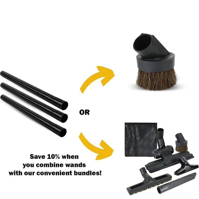 A44T 9Pcs 1.25 Inch Vacuum Accessories And Attachments Extension Wands For Shop Vac Extension Wand Attachment Vacuum Pipe