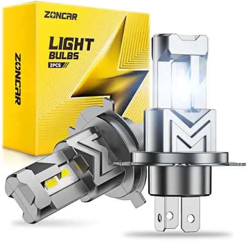 

Светодиодные лампы H4 9003, 60000 лм, 6500K, белые, противотуманные фары HB2, Plug-N-Play, водонепроницаемые IP68 – 2 шт.