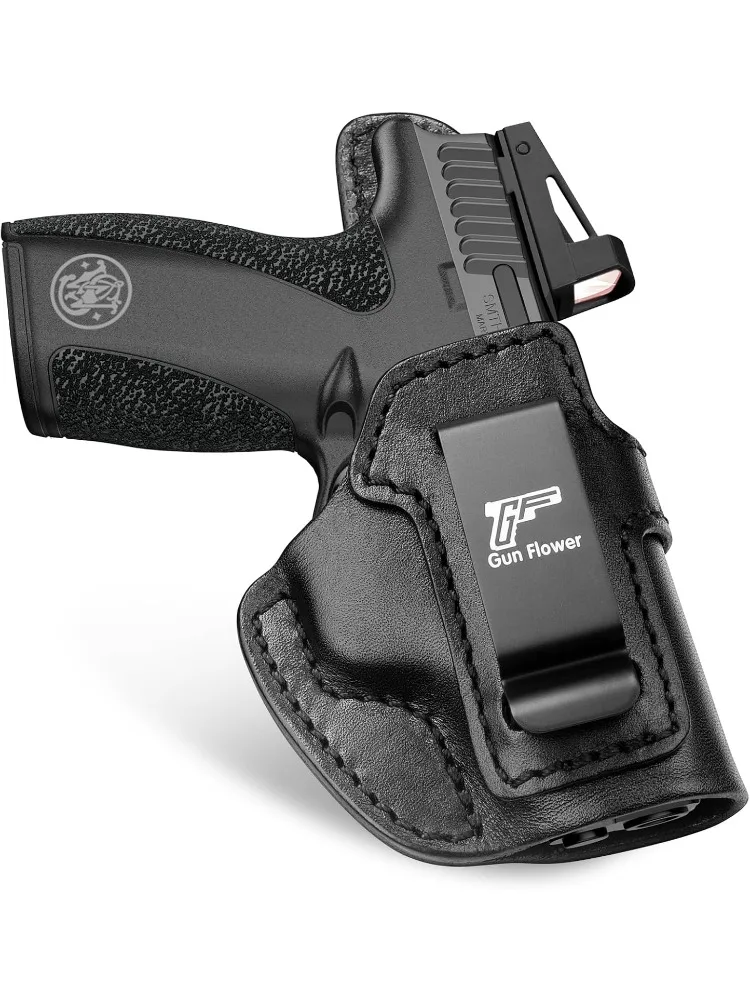 Kabura skórzana IWB Premium do S&W Bodyguard 2.0, kabura do noszenia ukrytego wewnątrz pasa, pasuje do paska o szerokości 1,5-1,75 cala, dla praworęcznych — 2