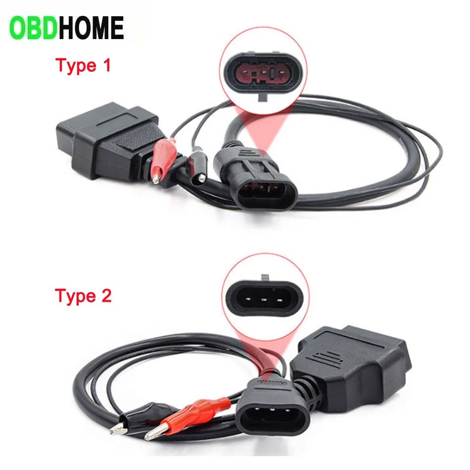 For Fiat 3pin OBD2 OBD 16 Pin Adapter Cable for for Lancia /Alfa Romeo 3 Pin 16 Pin Diagnostic Tool OBD OBDII 3P 16P Interface