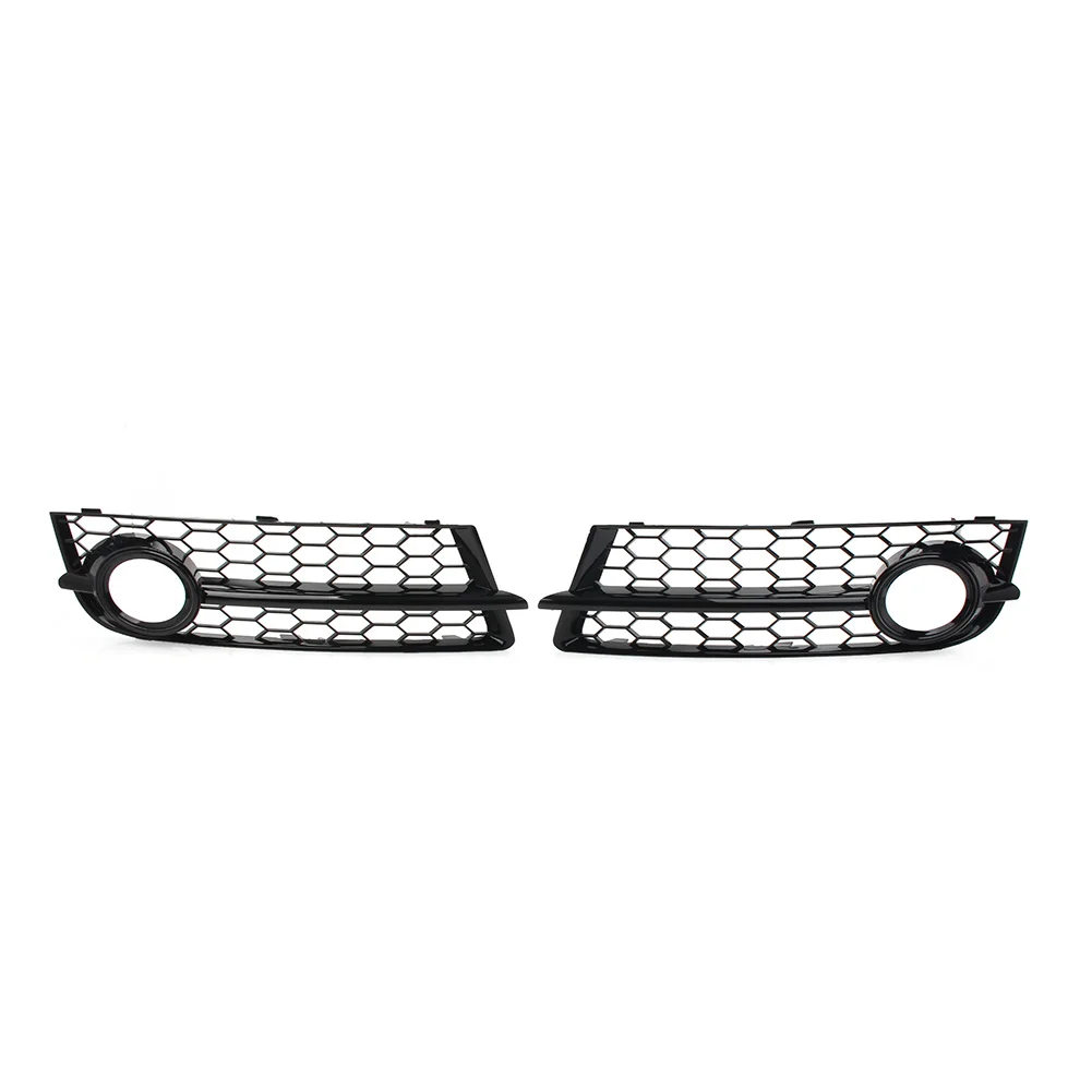 Glossy Black Car Front Bumper Honeycomb Mesh Fog Light Grille Cover For Audi TT 8J 2006 2007 2008 2009 2010 2011 2012 2013 2014