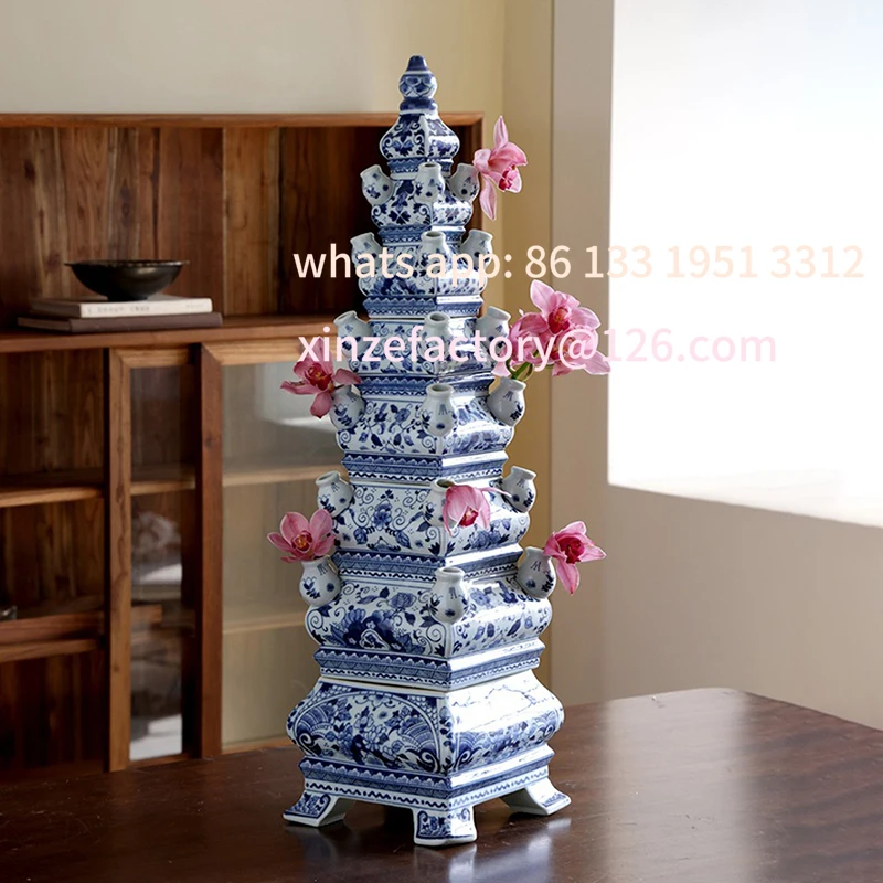 

Customizable Ceramic Figurines Living Room Aesthetic Sculptures Interior Floor Decoration Art Flower Arrangement Vase