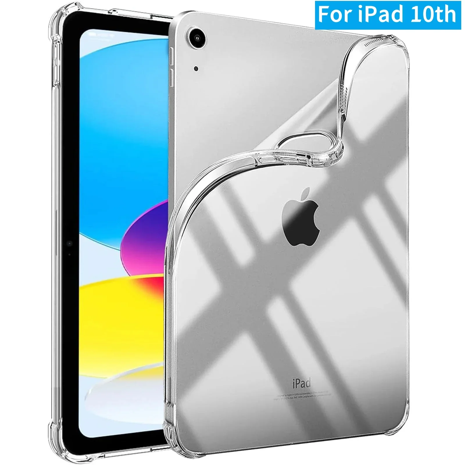 Shockproof Silicone Case For New iPad 10 2022 10th Generation A2696 Flexible Transparent Cover for Apple iPad 10 9 Inch Case