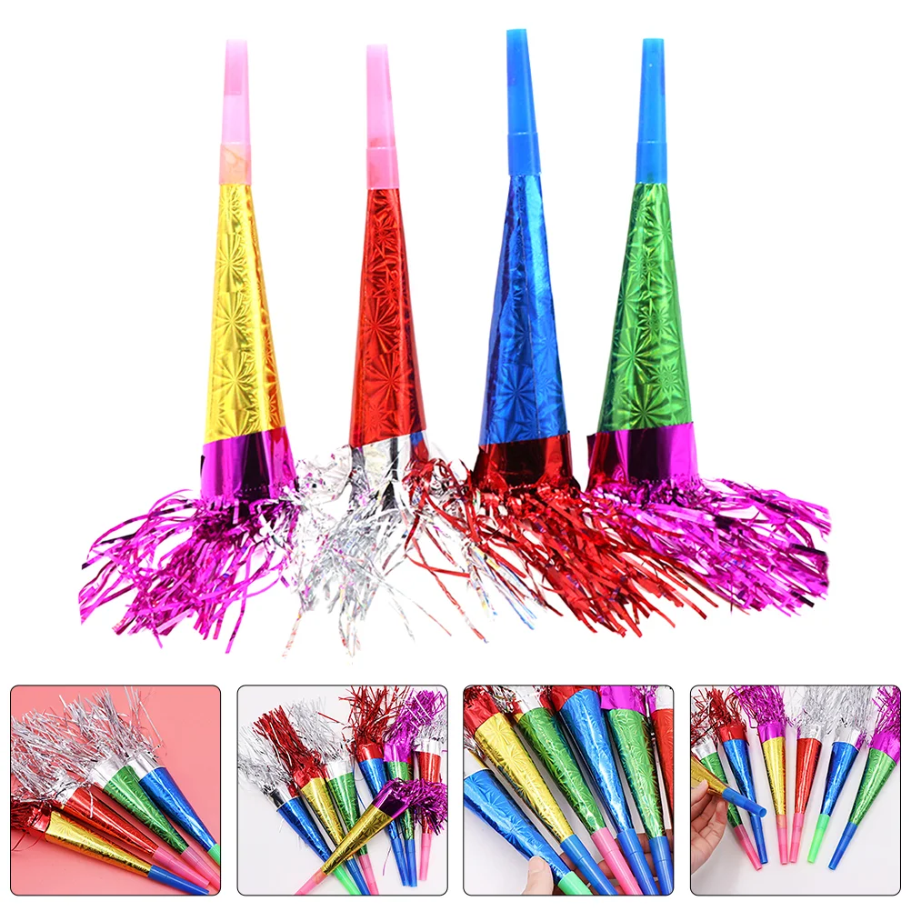 

25 Pcs Paper Speaker Blower Horn Noise Maker Birthday Party Supplies Blowouts Noisemakers Trumpet Child
