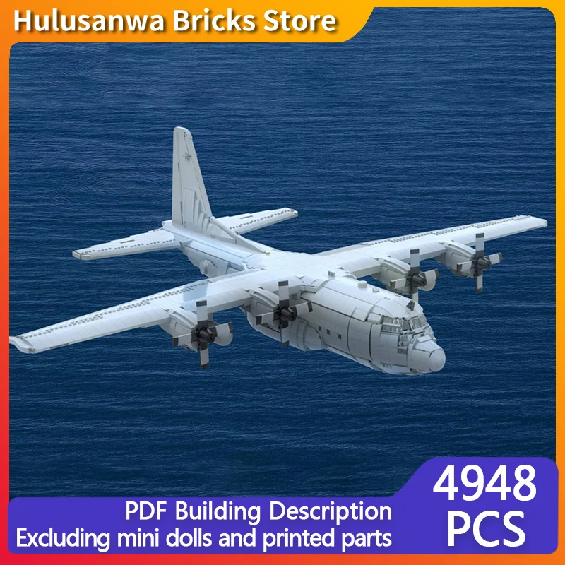

C-130H Тактическая Транспортная Модель Самолета MOC Строительные Кирпичи Военное Оборудование Модульная Технология Подарки Сборка Детские Игрушки Костюм