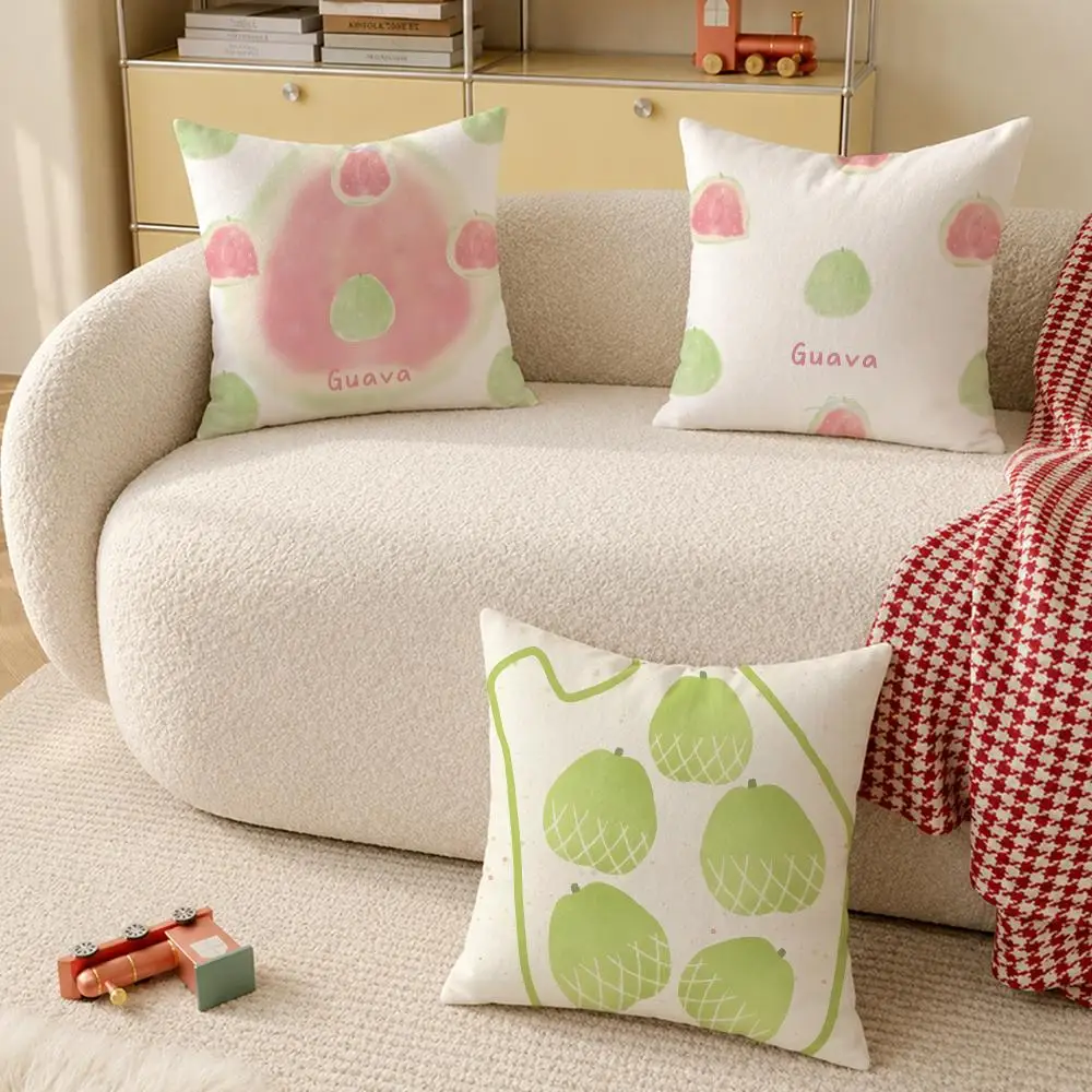 Fruit ins Guava Cushion Cover Pillow Cover Decorative Throw Couch Home Decor for Living Room Sofa