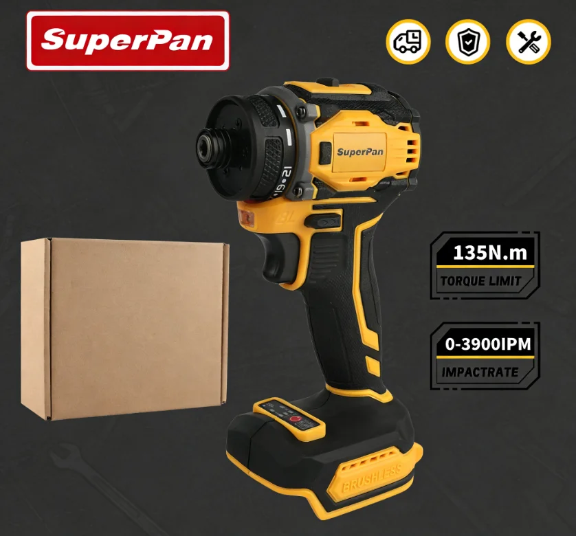 

20V brushless impact wrench suitable for power tools in construction and decoration For Dewalt Battery pin(bare metal version)