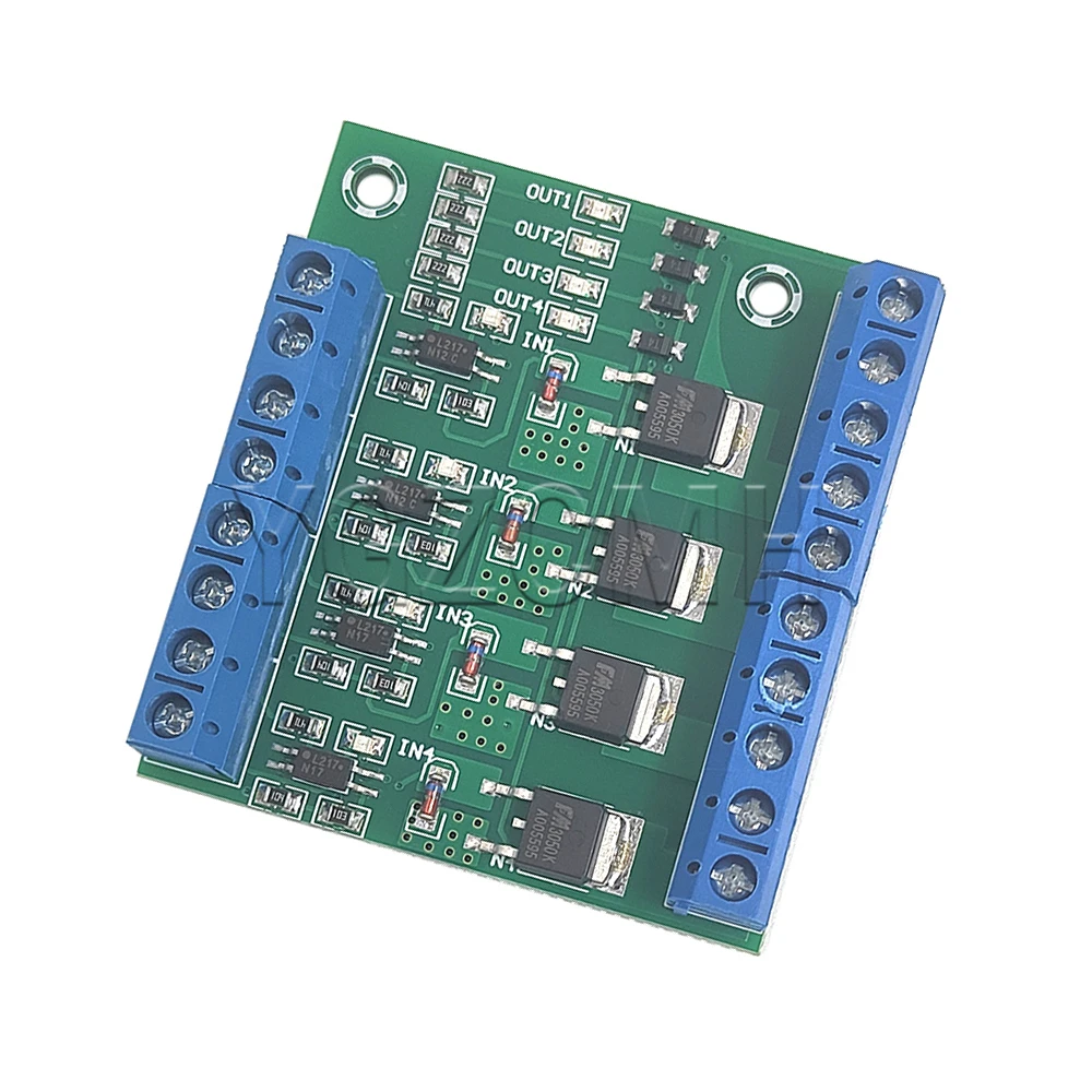 4 Channel Mos Tube Amplifier Circuit Board Motor Drive Control Module PWM Input Signal Optocoupler Isolation